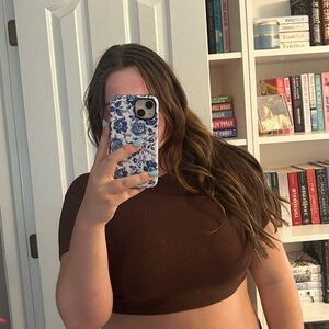 Brown Crop Top